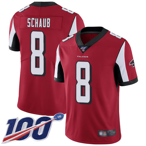 Atlanta Falcons Limited Red Men Matt Schaub Home Jersey NFL Football 8 100th Season Vapor Untouchable